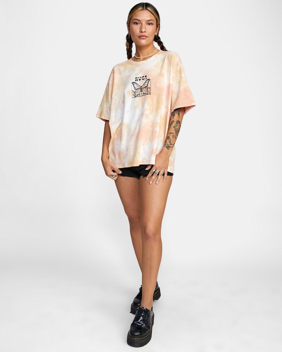 Clay Rvca In The Air Oversized Women's T shirt | ZUSNQ73495
