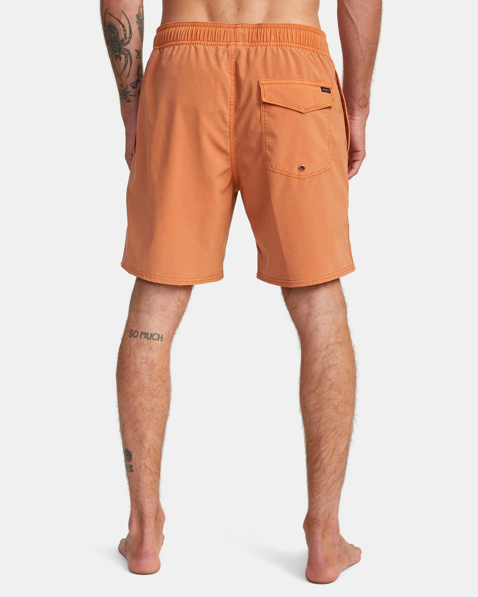 Cocoa Rvca Pigment Elastic 17 Men's Shorts | USEGJ17348