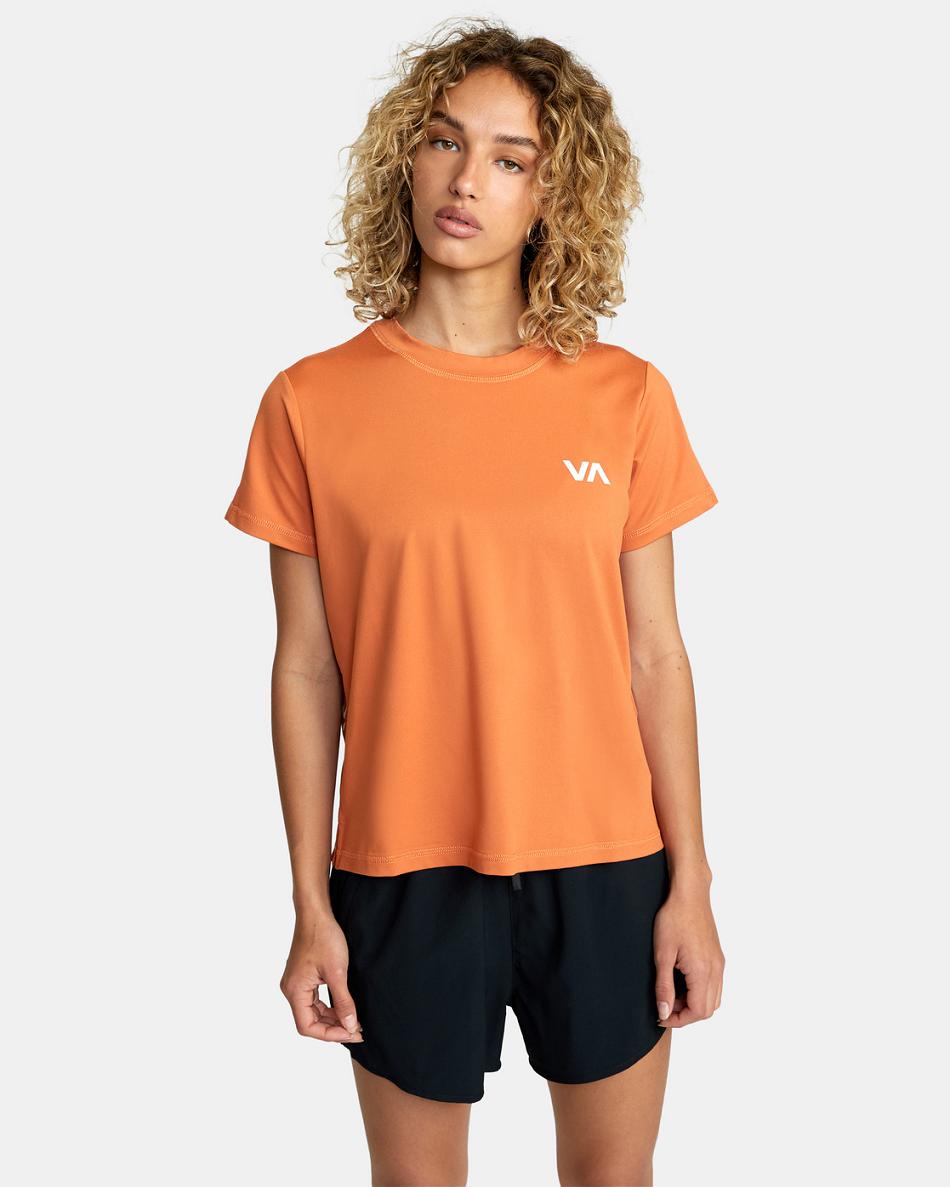 Cocoa Rvca Sport Vent Women\'s Workout Tops | YUSVQ23410