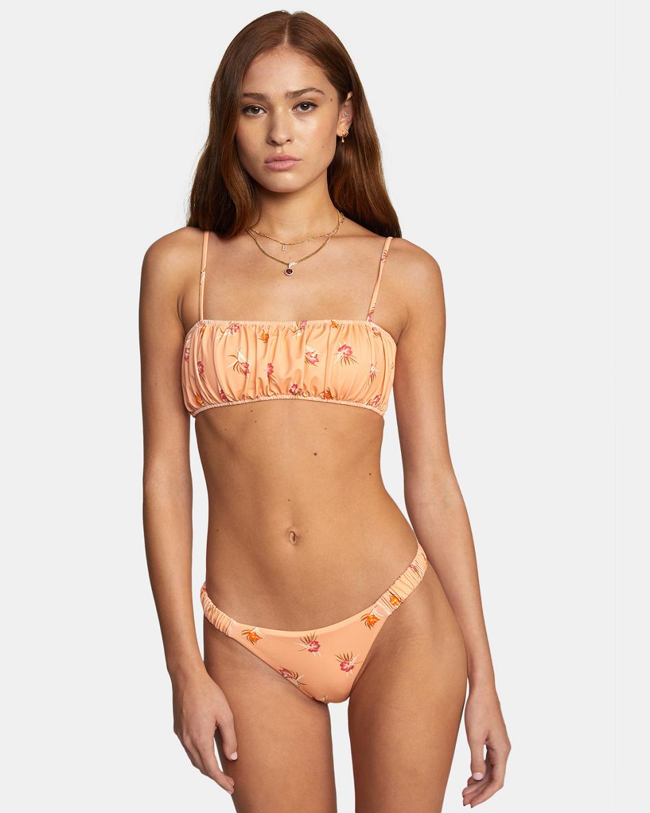 Coral Rvca Easy To Love French Women's Bikini Bottoms | USXMI94377
