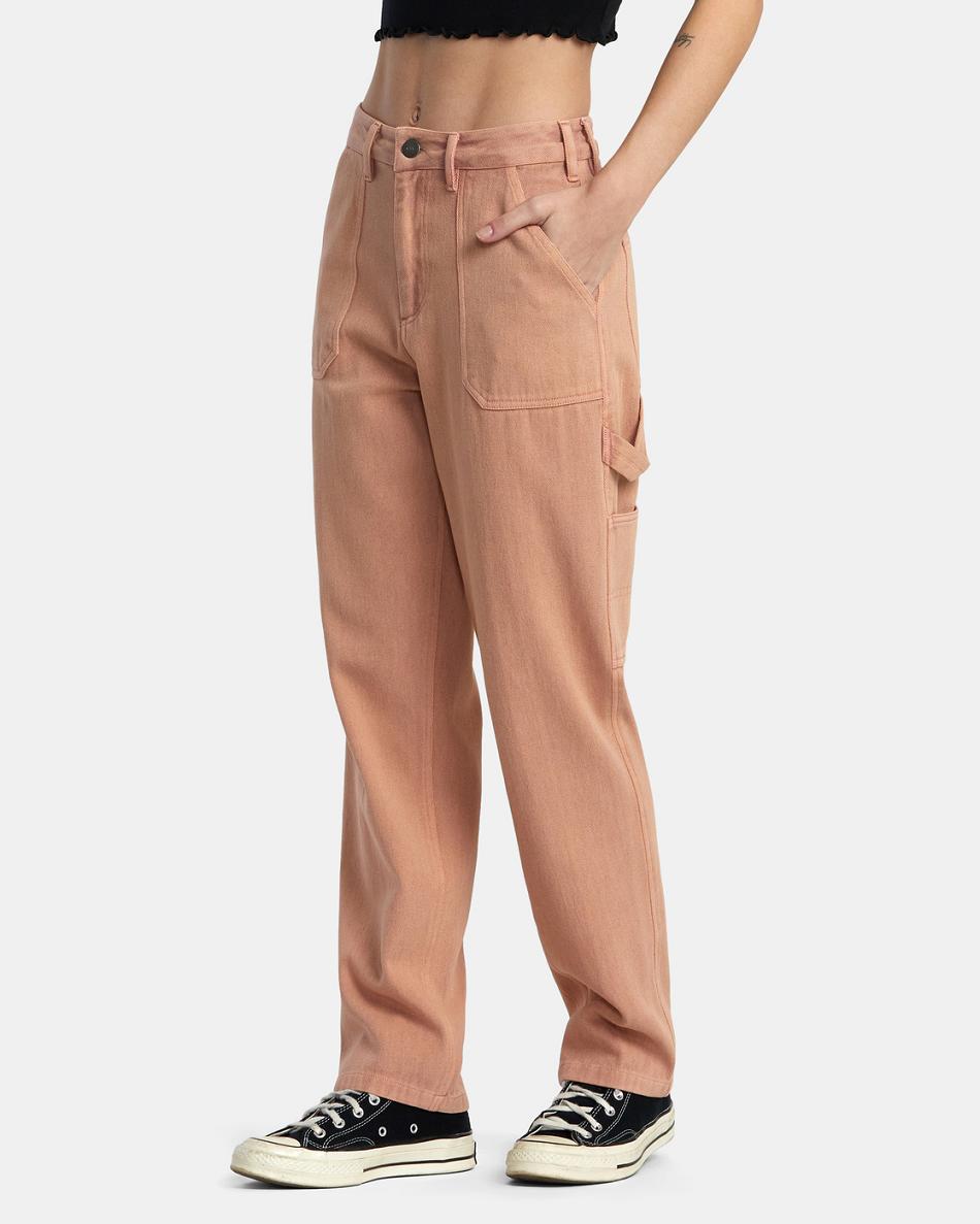 Cork Rvca Recession Collection Women's Pants | USXMI44182