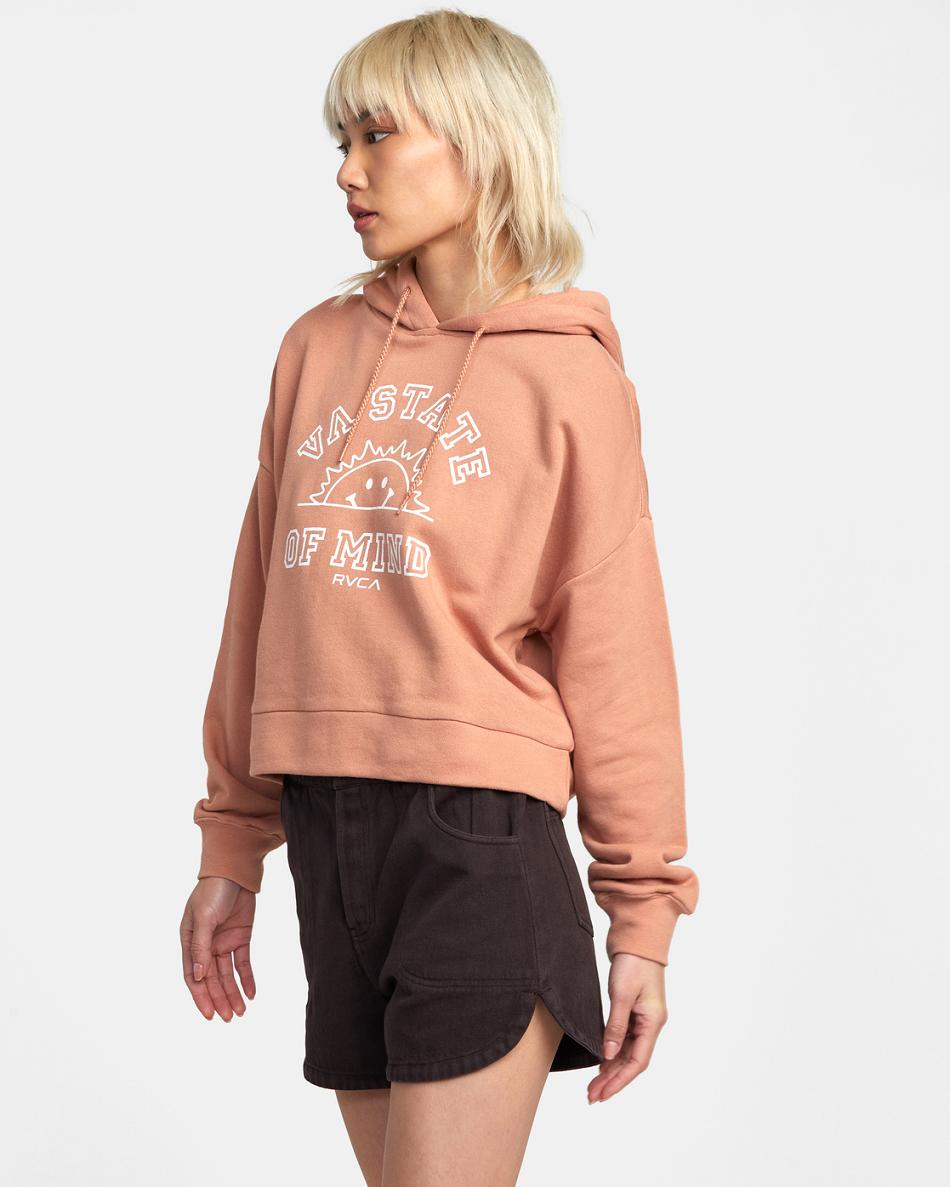 Cork Rvca VA State Of Mind Women's Hoodie | ZUSMJ61292