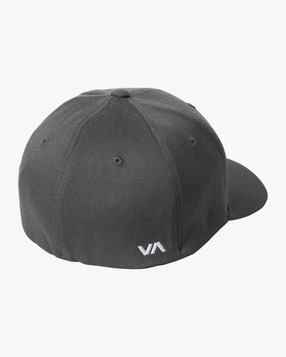 Dark Grey Rvca FlexFit Men's Hats | MUSHR66230