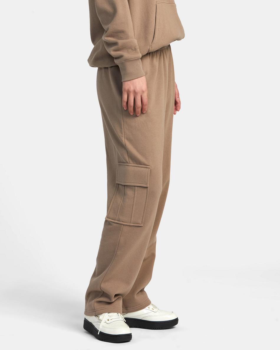Dark Khaki Rvca Test Drive Cargo Women's Pants | AUSDF52451