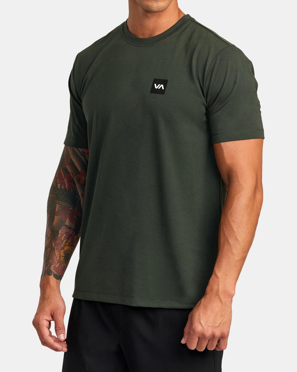 Dark Olive Rvca RVCA 2X Tee Men's Short Sleeve | AUSWC14987