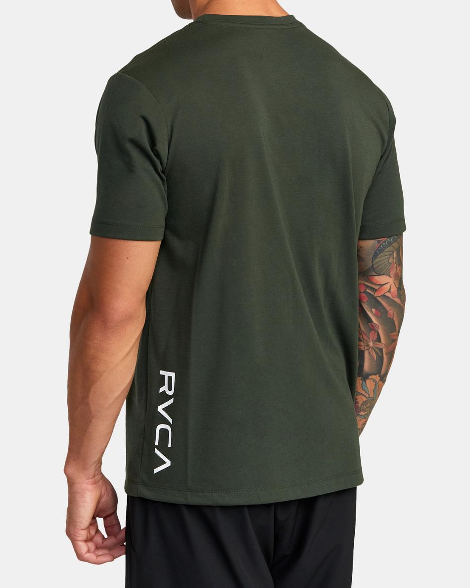 Dark Olive Rvca RVCA 2X Tee Men's Short Sleeve | AUSWC14987