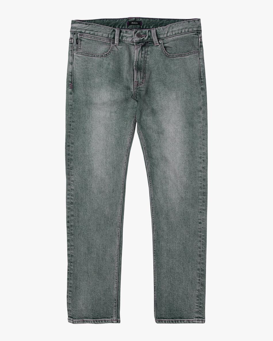 Dark Vintage Rvca Daggers Denim Men\'s Jeans | QUSWA29321