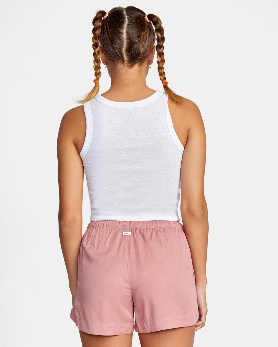 Deep Dusty Rose Rvca New Yume Drawcord Shorts Women's Loungewear | USDYB17718