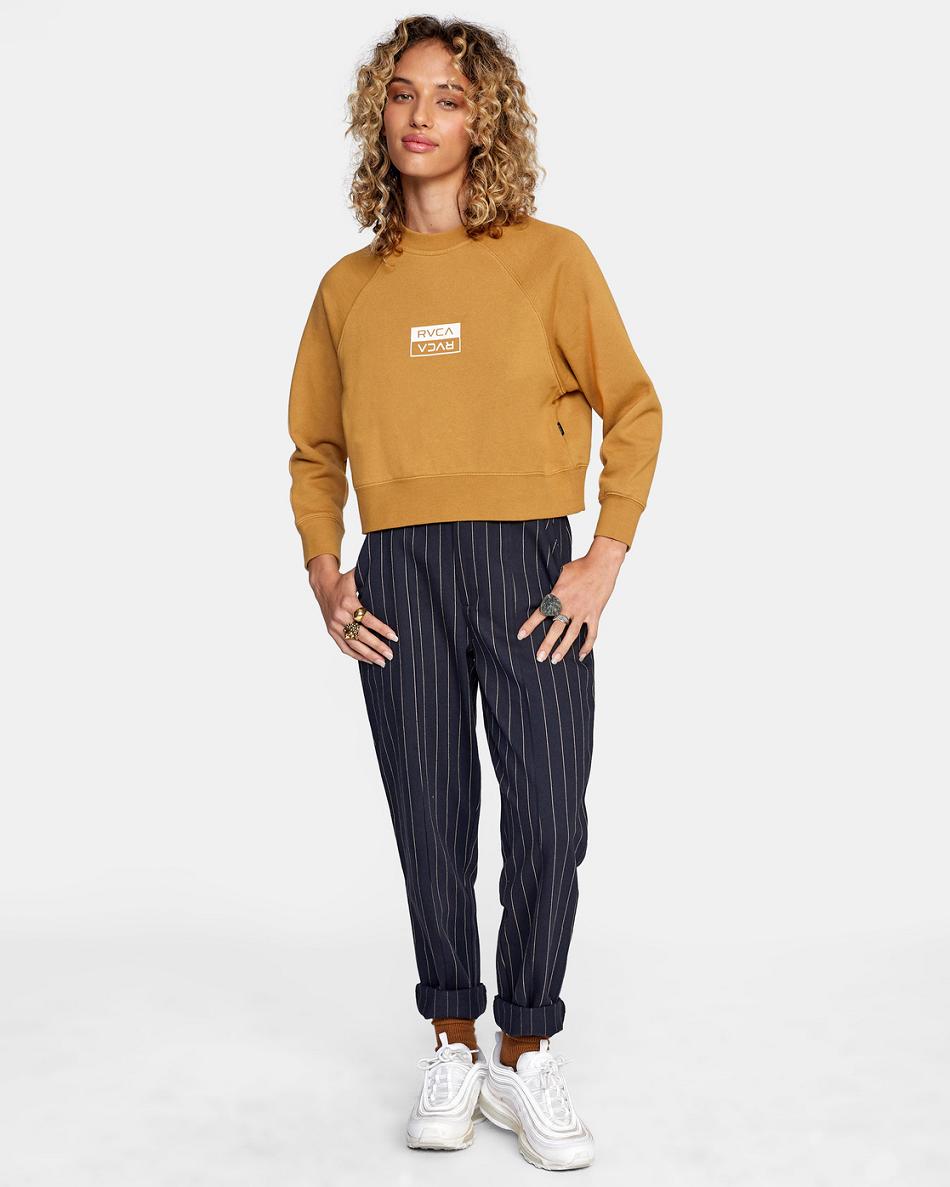 Dijon Rvca RVCA Bar Crewneck Sweatshirt Women's Loungewear | AUSDF35169