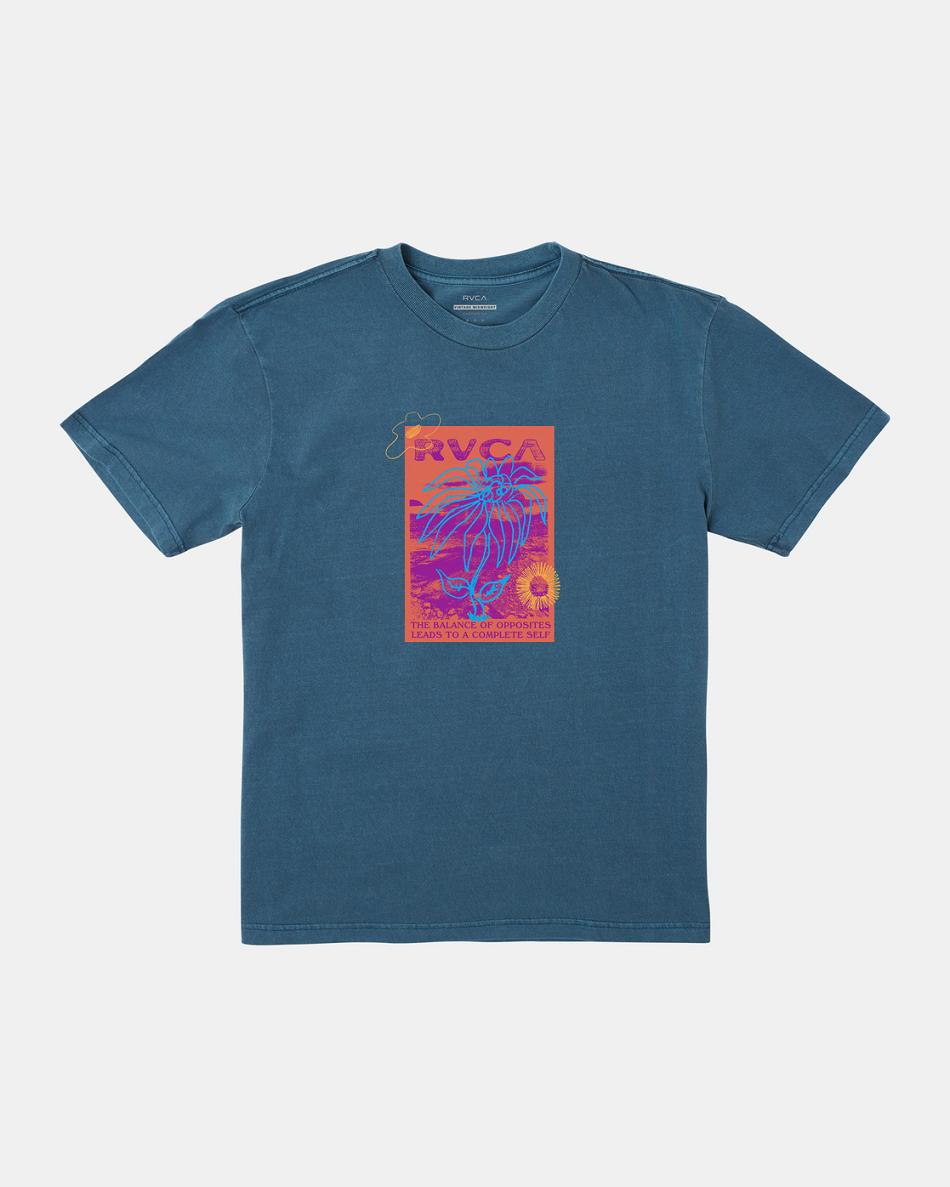 Duck Blue Rvca Atomic Jam - T-Shirt Men\'s Short Sleeve | YUSVQ38705