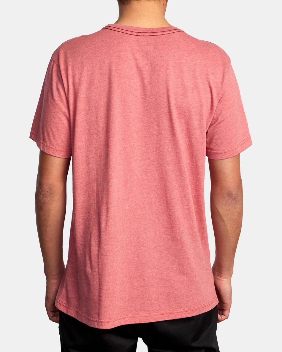 Dusty Pink Rvca Big RVCA Tee Men's Short Sleeve | USJBT87838