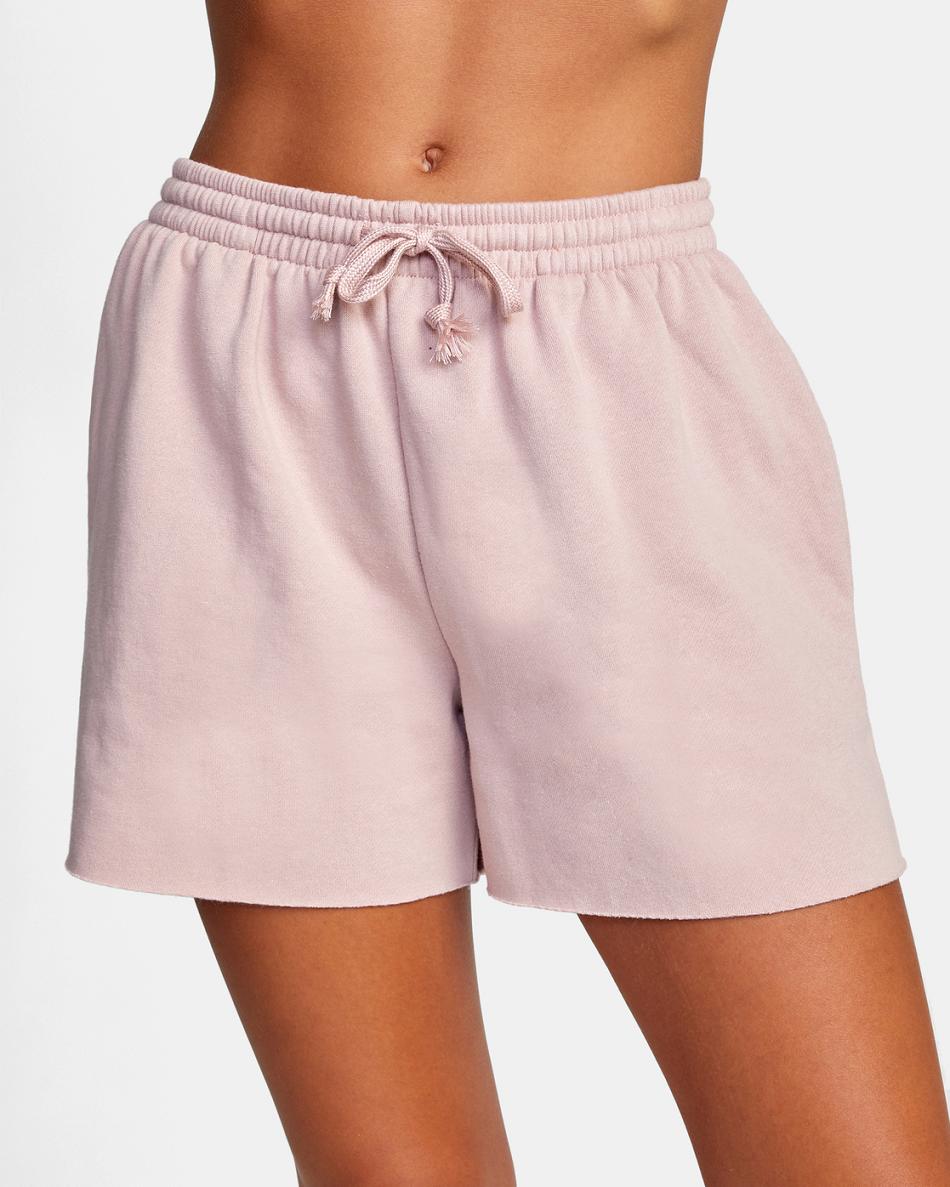 Dusty Rose Rvca Test Drive Sweatshorts Women's Loungewear | USCVG88599