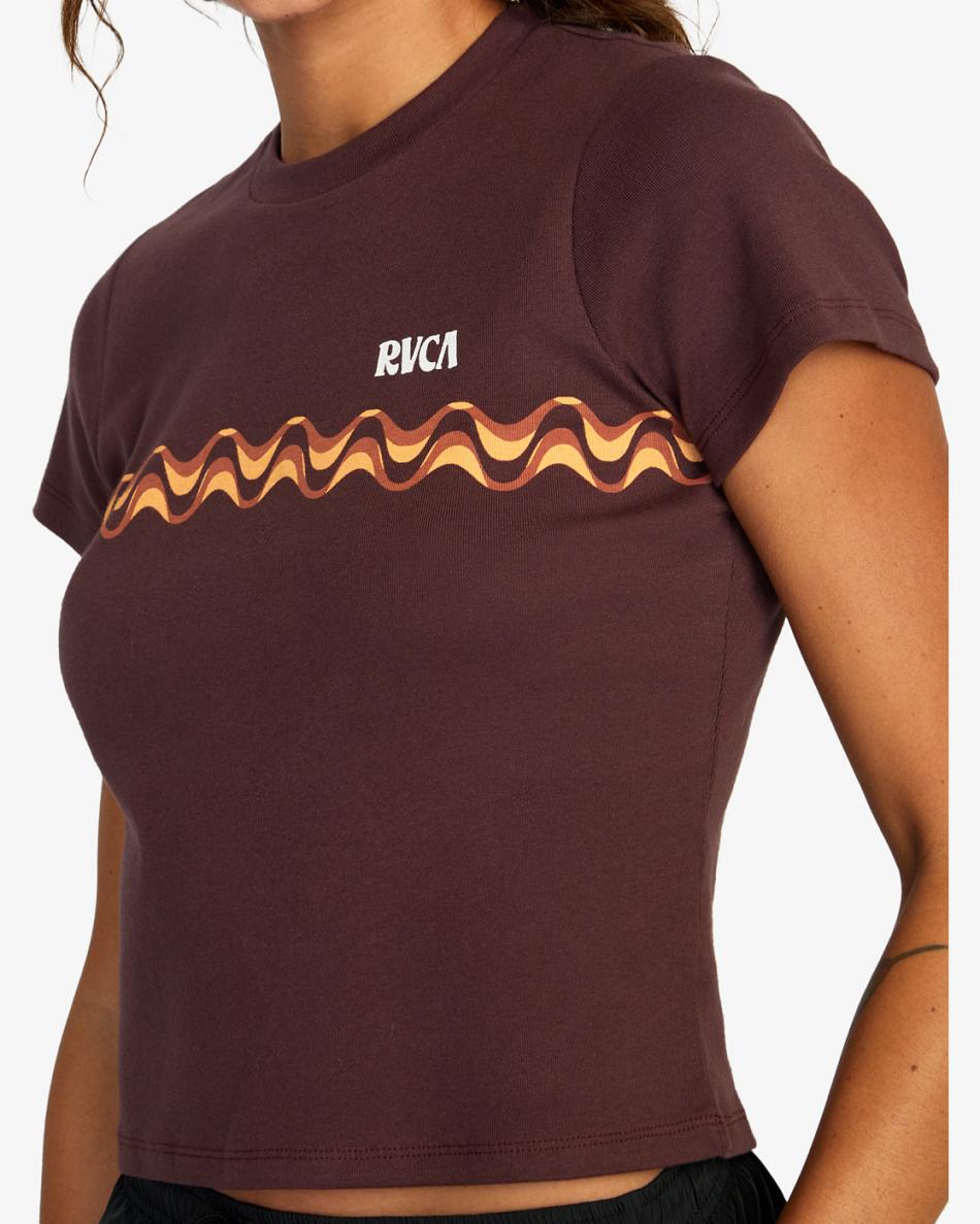 Espresso Rvca Optics Baby Women's T shirt | UUSTG37757