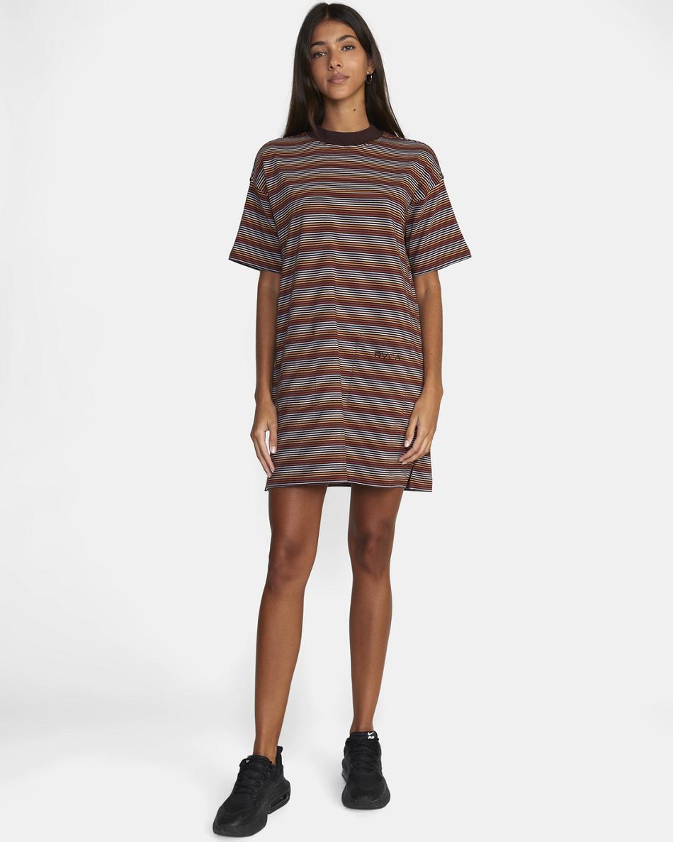 Espresso Rvca Parker Women's Dress | USDFL57219