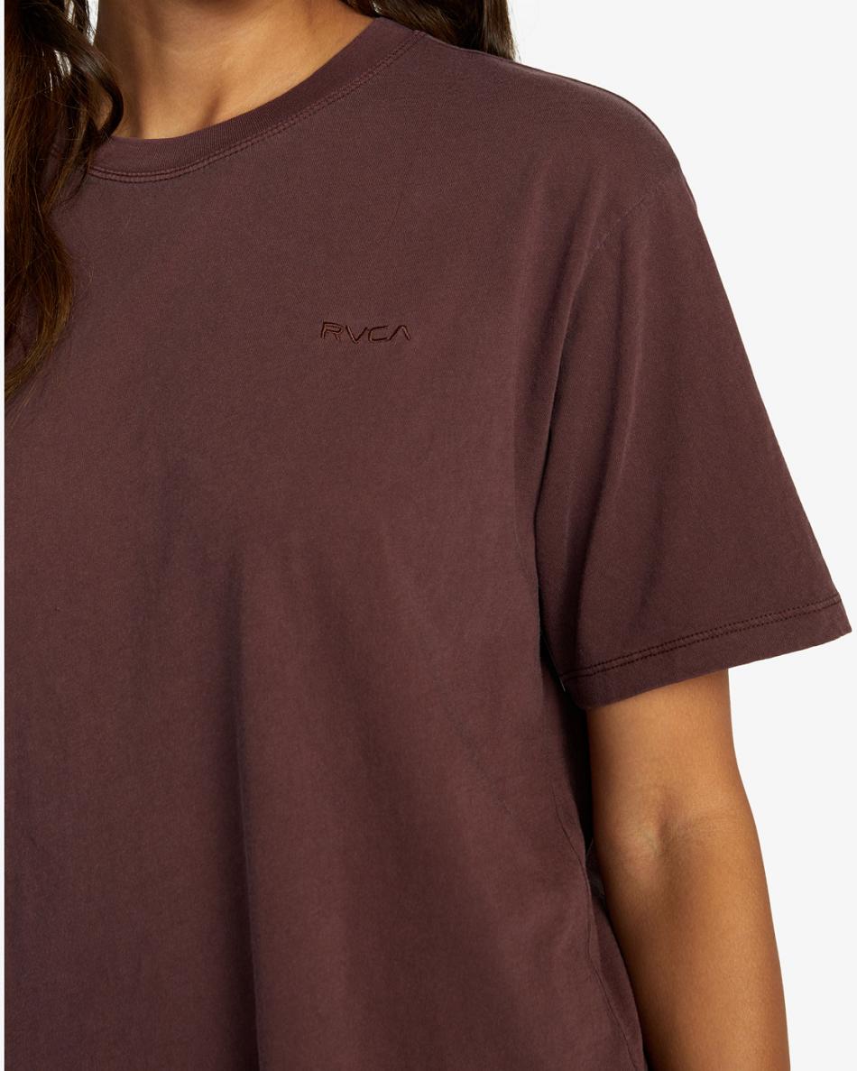 Espresso Rvca Ptc Anyday Oversized Women's T shirt | FUSUI72068