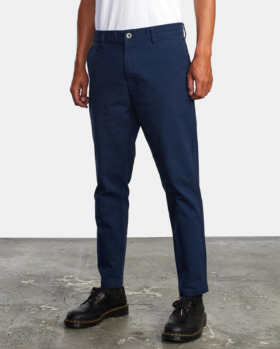 Federal Blue Rvca HITCHER Men's Pants | USXBR83275