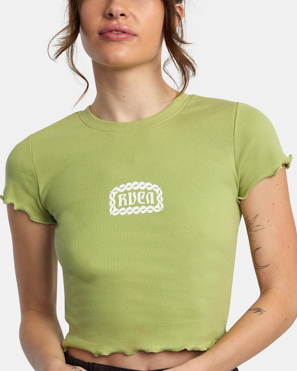 Fern Rvca Tangled Classmate Women's T shirt | YUSVQ46432