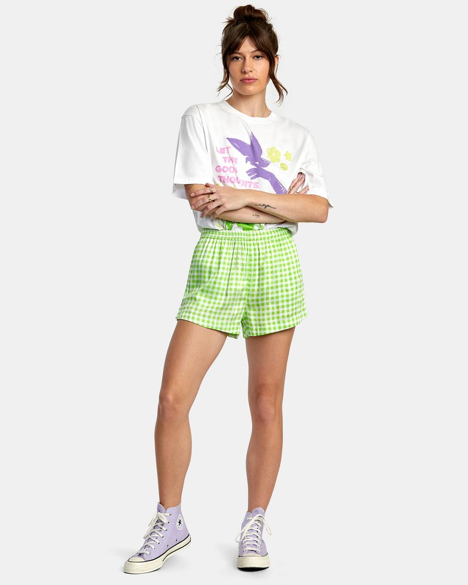 Green Flash Rvca Sawyer Woven Women's Skirts | SUSVO45955