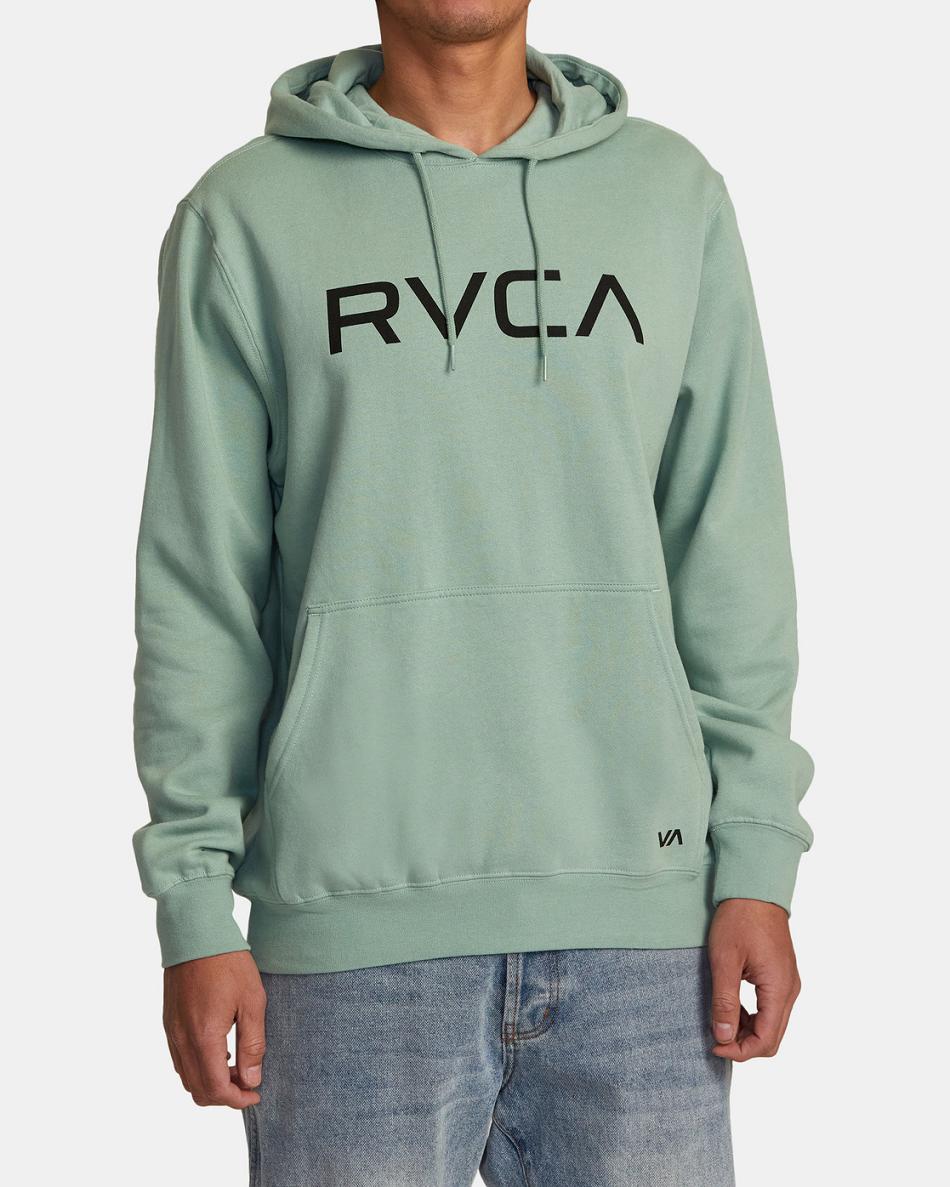 Green Haze Rvca Big RVCA Pullover Men's Hoodie | USEAH19951