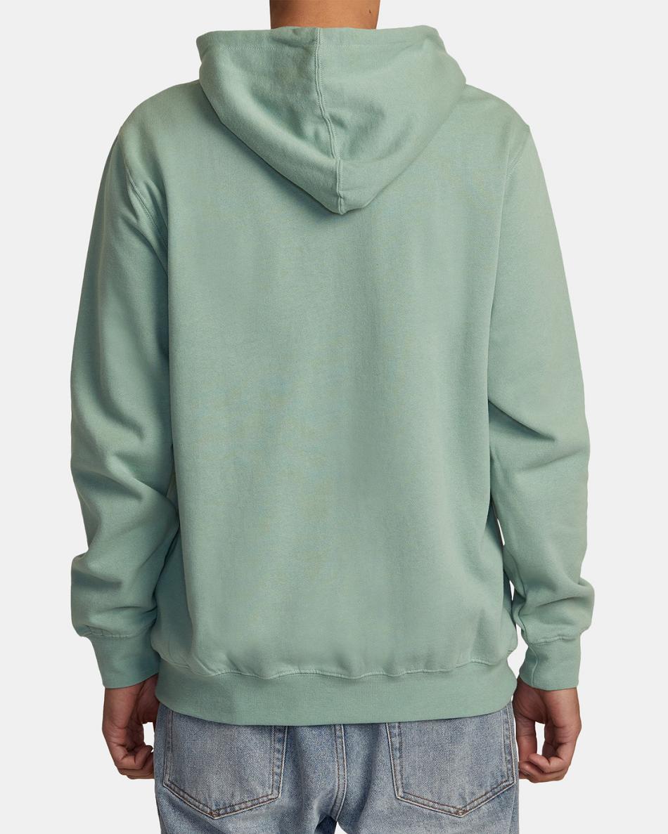 Green Haze Rvca Big RVCA Pullover Men's Hoodie | USEAH19951