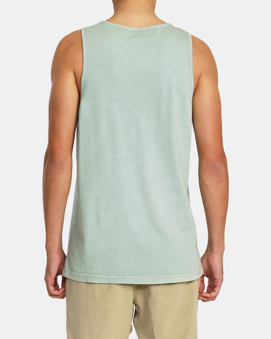 Green Haze Rvca PTC Pigment T-Shirt Men's Tanks | USXBR22483