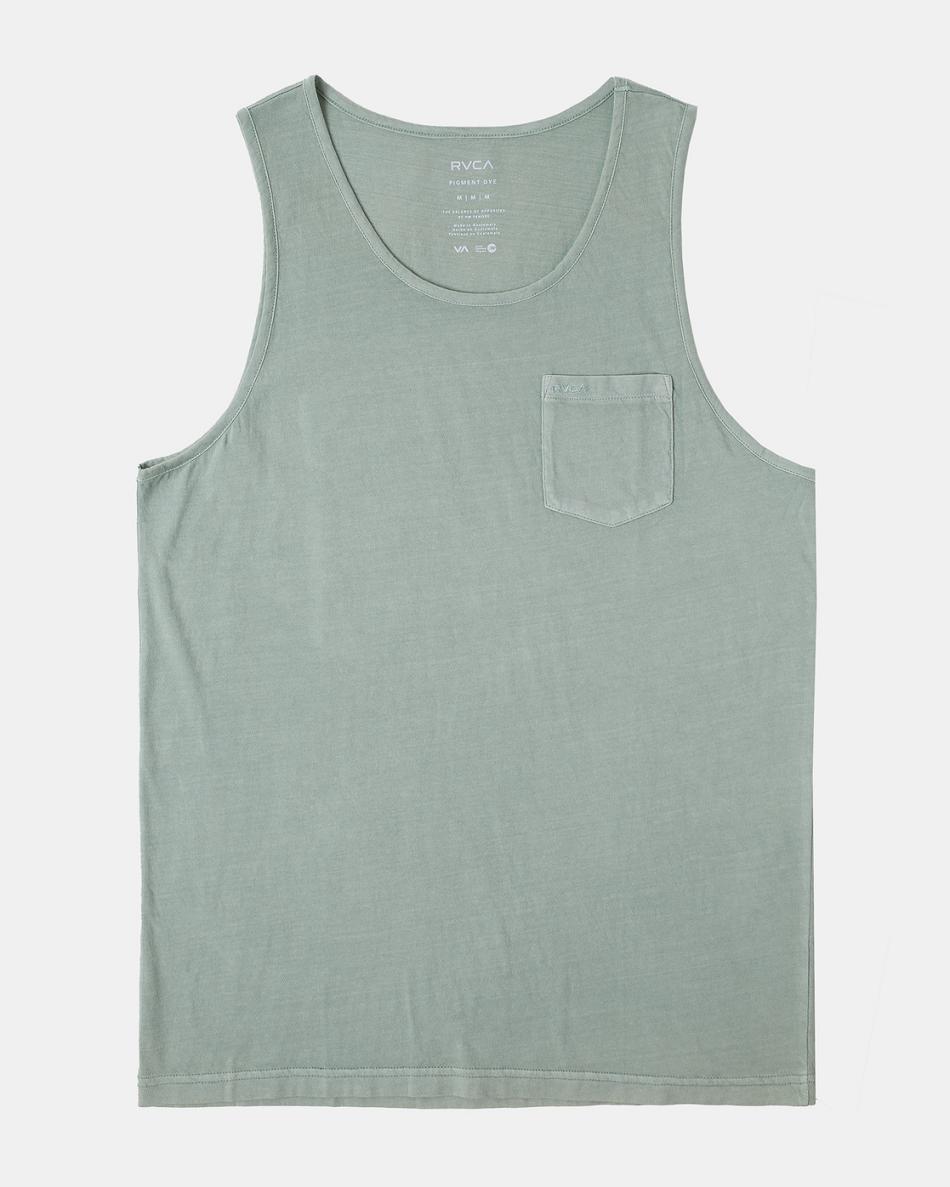 Green Haze Rvca PTC Pigment T-Shirt Men\'s Tanks | USXBR22483