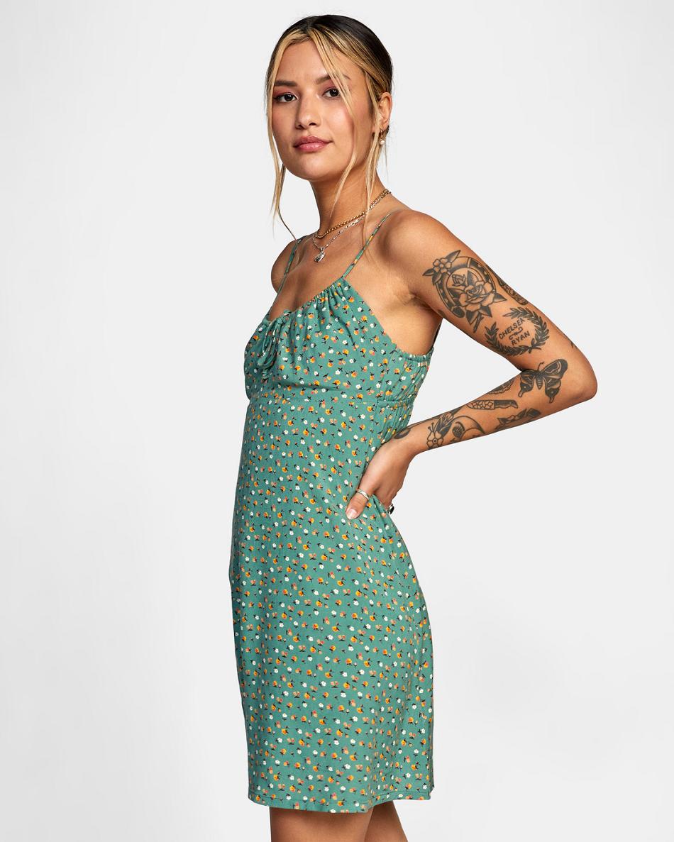 Green Ivy Rvca Overtime Sun Women's Dress | USJBT99823