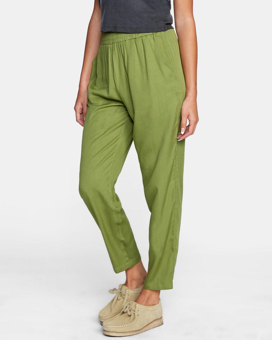 Green Moss Rvca New Yume Beach Women's Pants | UUSTG27231