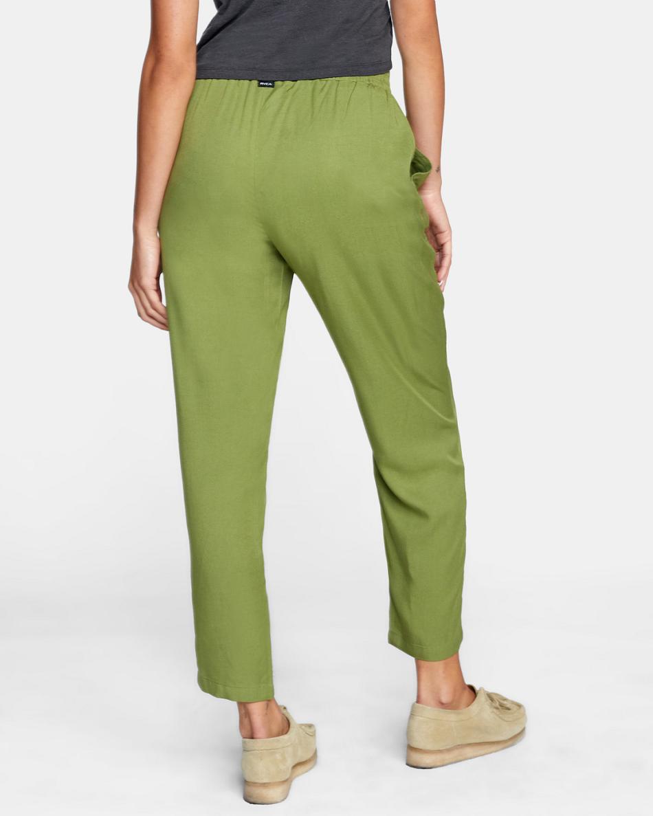 Green Moss Rvca New Yume Beach Women's Pants | UUSTG27231