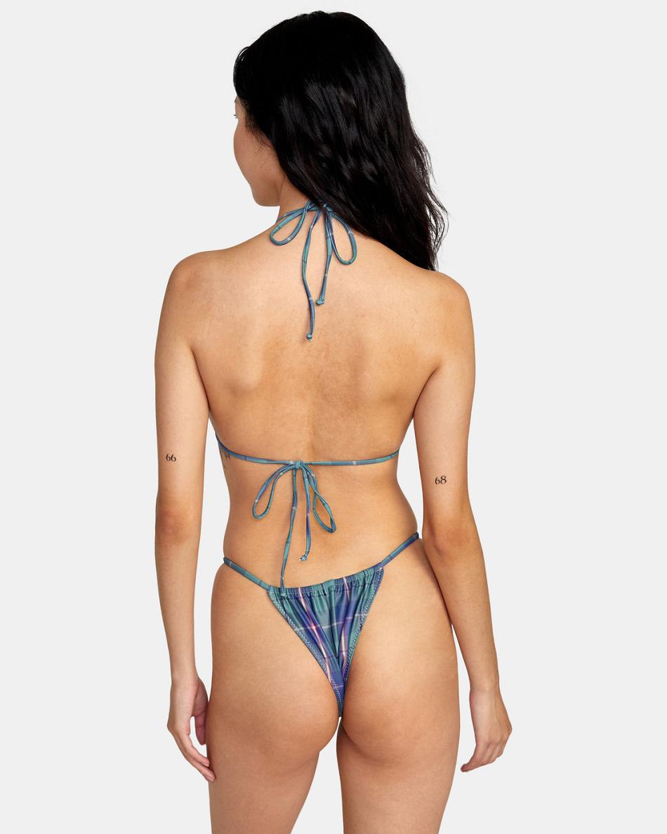 Green Rvca Boyfriend Billie Triangle Women's Bikini Tops | SUSVO32617