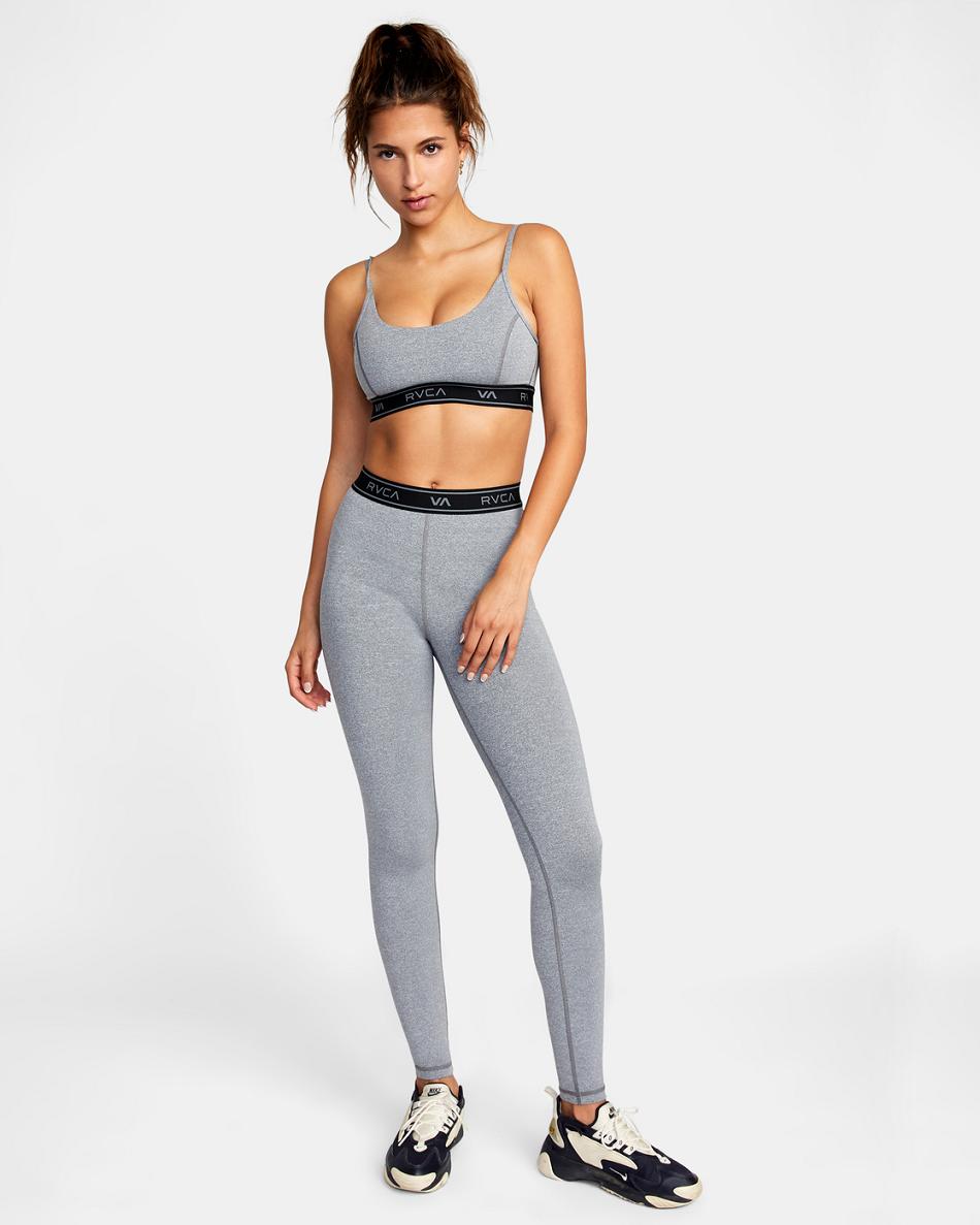 Grey Heather Rvca Base Workout Women's Pants | SUSVO64270