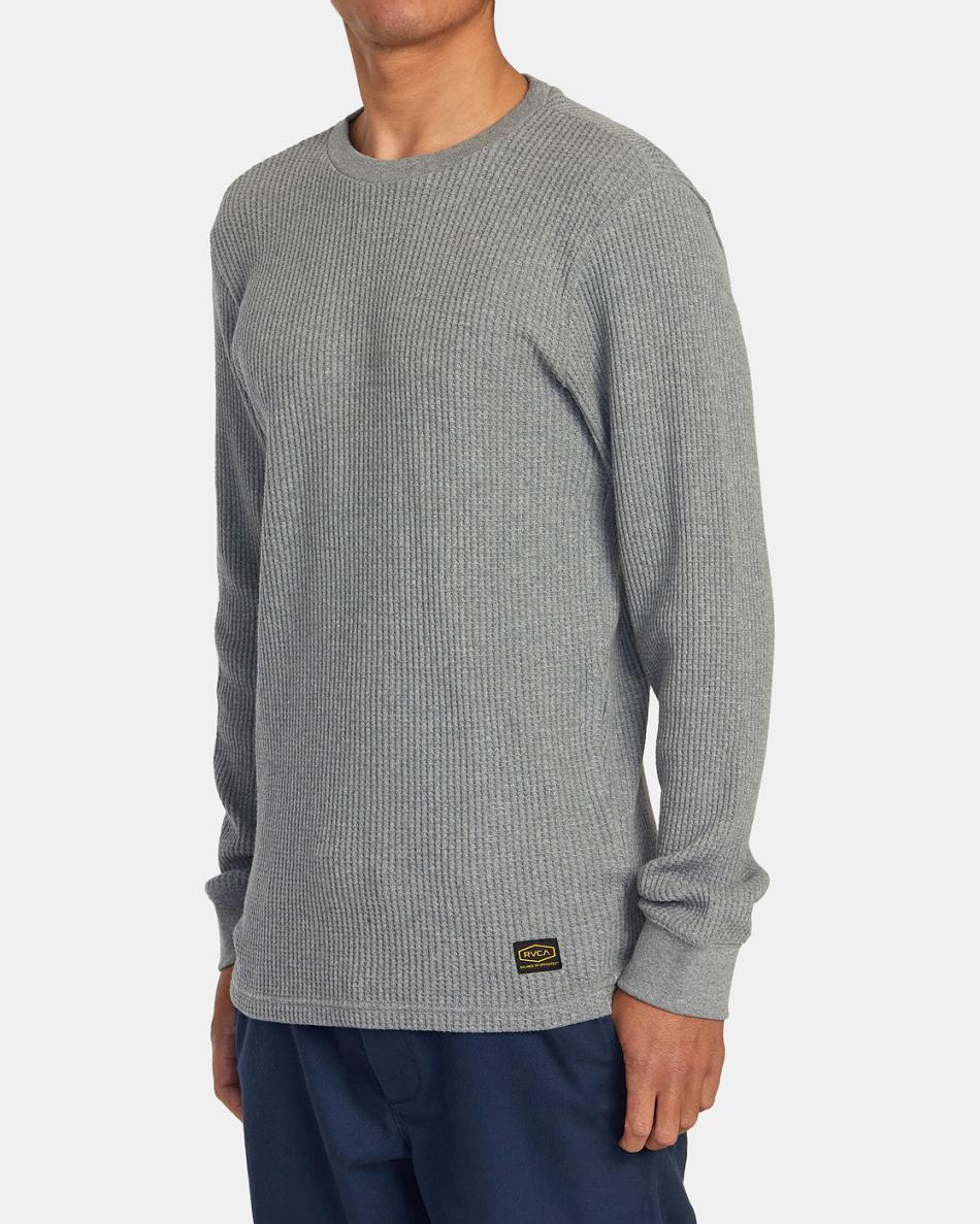 Grey Noise Rvca Day Shift Thermal Men's Long Sleeve | LUSTR47421