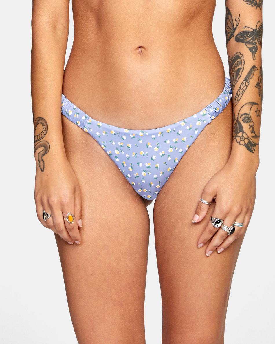 Grey Purple Rvca Mille French Women's Bikini Bottoms | BUSSO23592