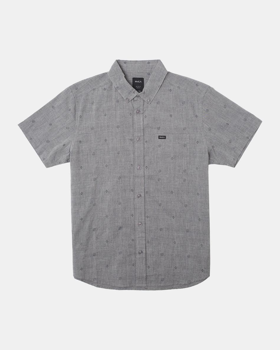 Grey Rvca Do Dobby Short Sleeve Men\'s T shirt | USDYB14593