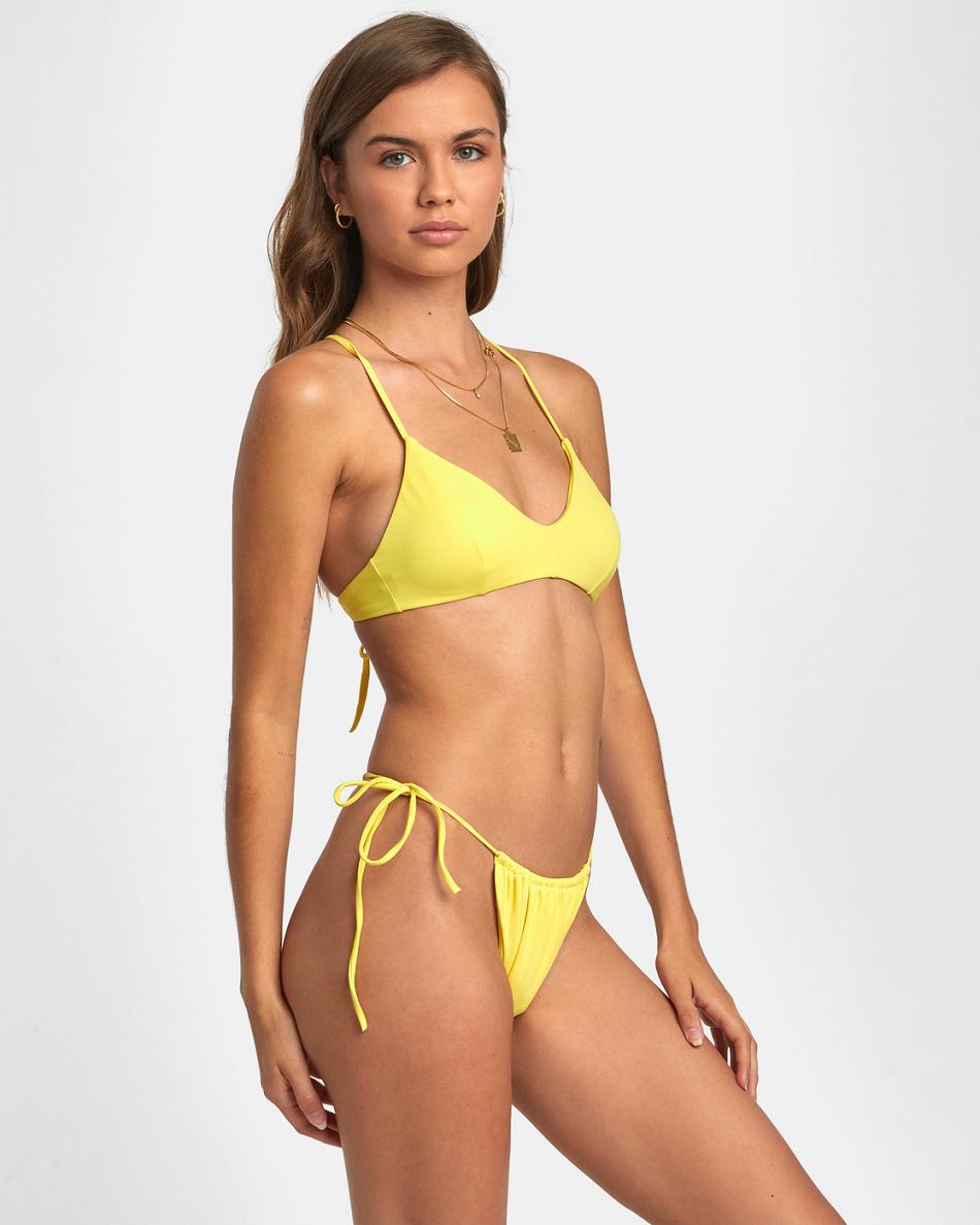 Guava Rvca Solid Tie Skimpy Women's Bikini Bottoms | USJBT99943