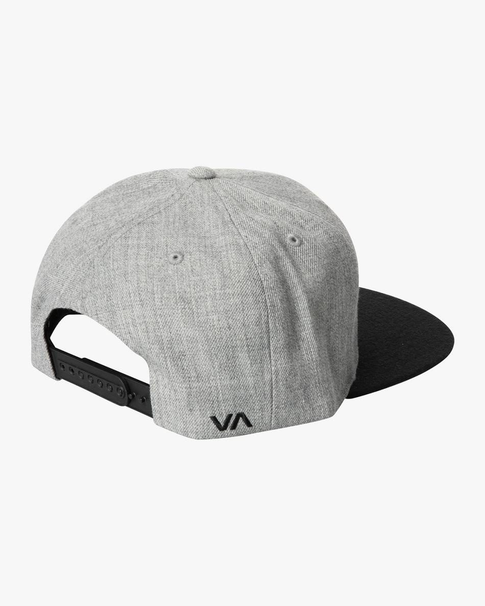 Heather Grey/Black Rvca Twill Snapback II Men's Hats | USDFL53935