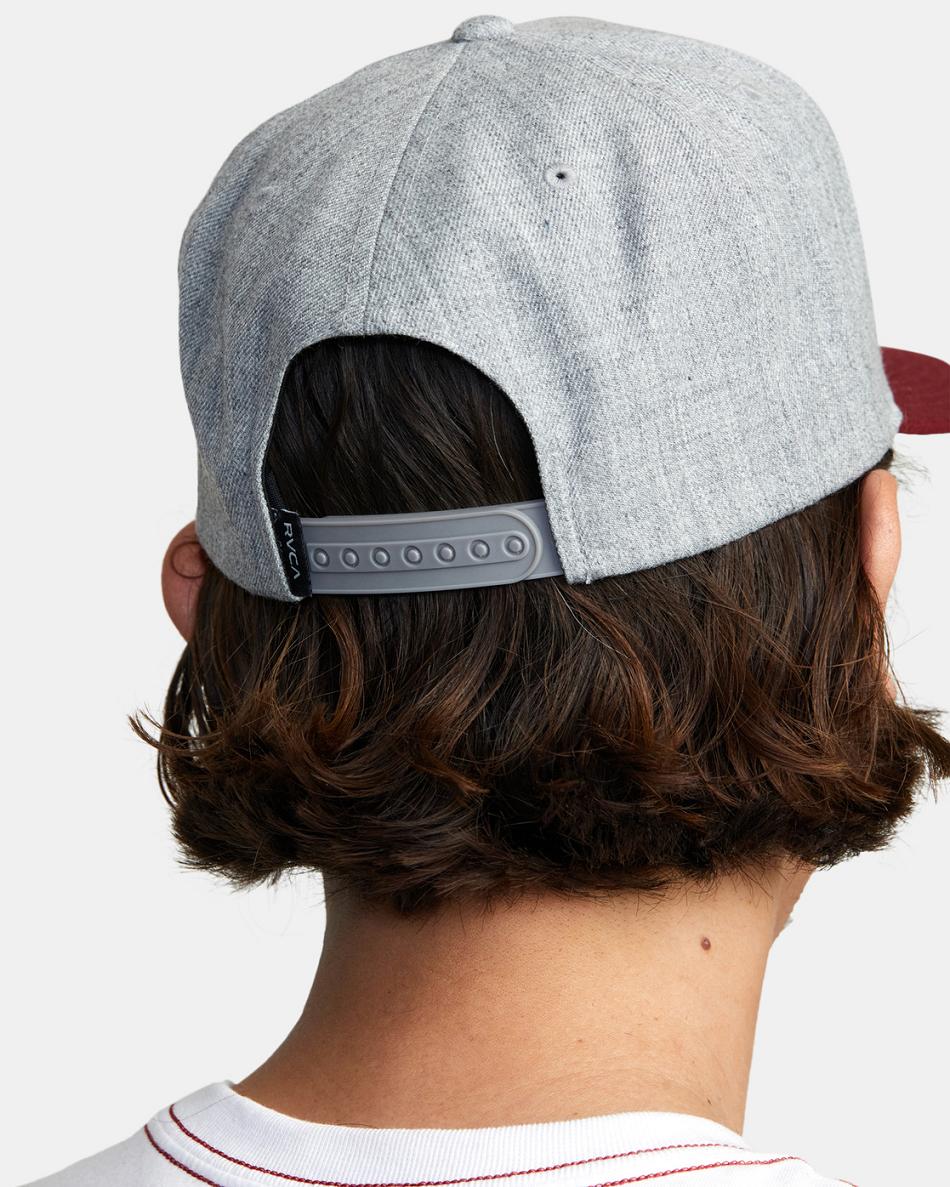 Heather Grey Rvca VA Patch Snapback Men's Hats | FUSUI59815