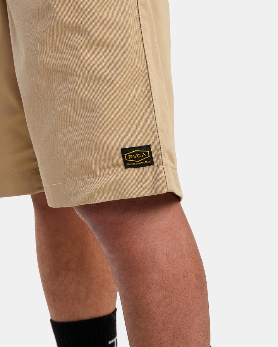 Khaki Rvca Americana 22 Men's Shorts | USDFL59860