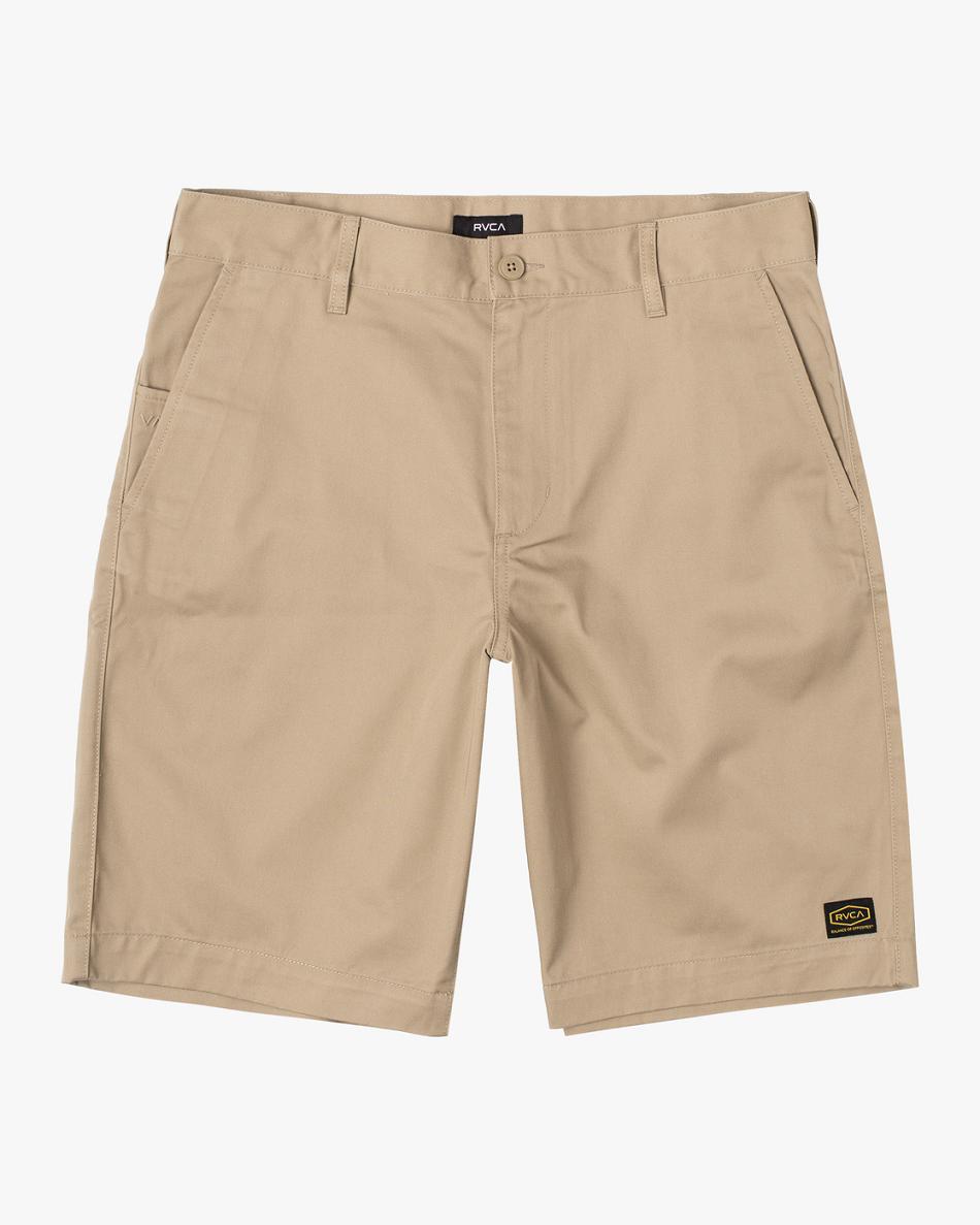 Khaki Rvca Americana 22 Men\'s Shorts | USDFL59860