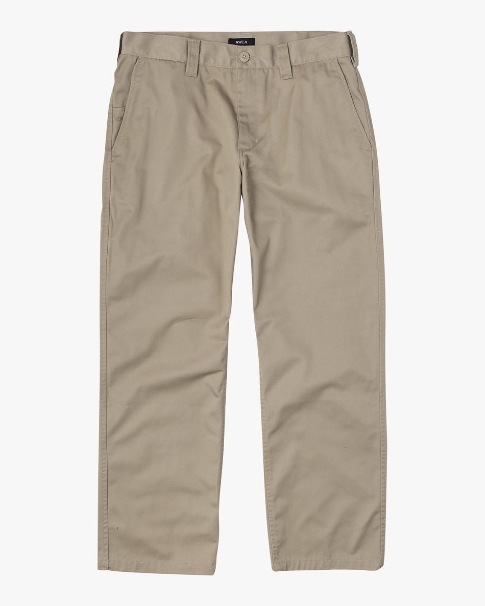 Khaki Rvca Americana Chino Men\'s Pants | GUSUC62919