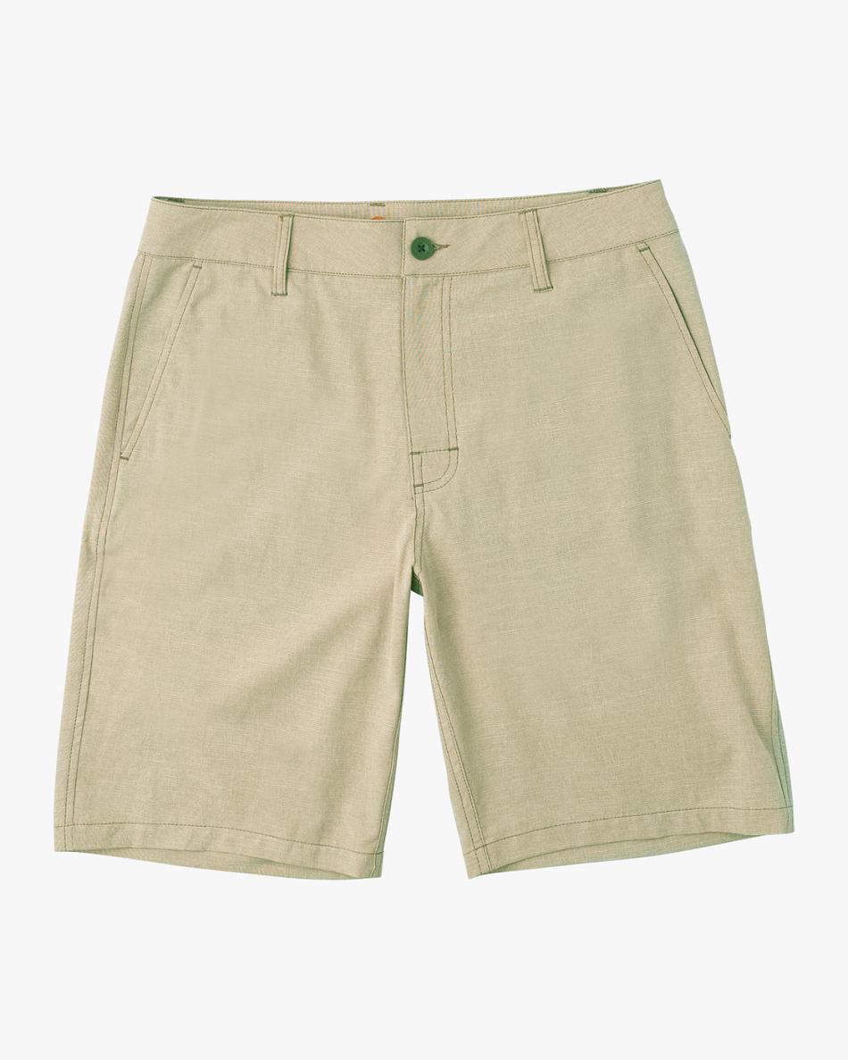 Khaki Rvca Balance Hybrid 17 Boys\' Shorts | YUSGT55911