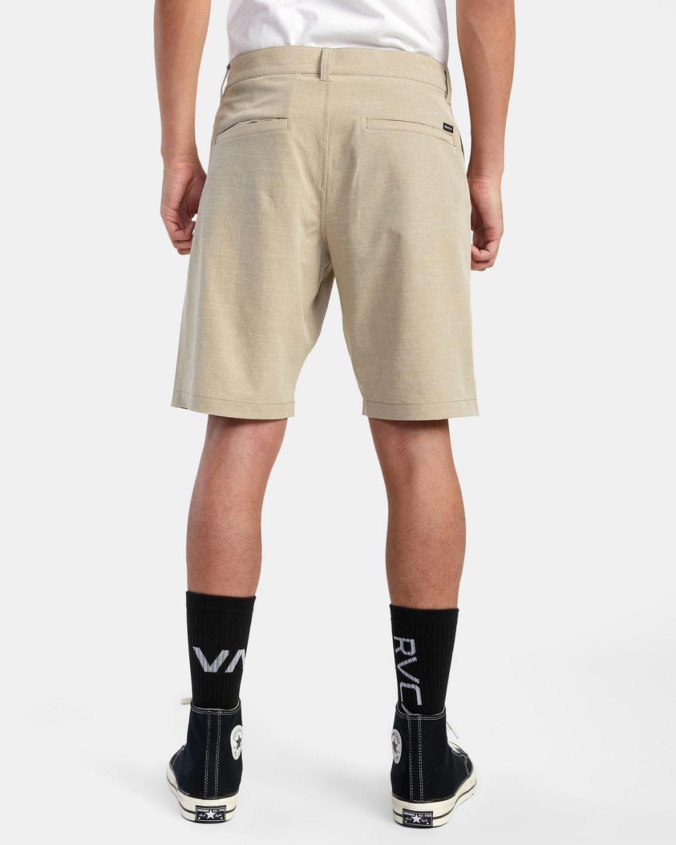 Khaki Rvca Balance Hybrid 20 Men's Shorts | LUSSX77580