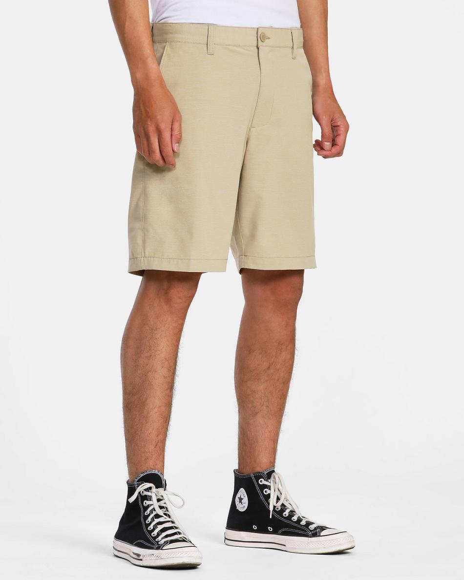 Khaki Rvca Daggers Chino Hybrid Men's Shorts | EUSVG63506