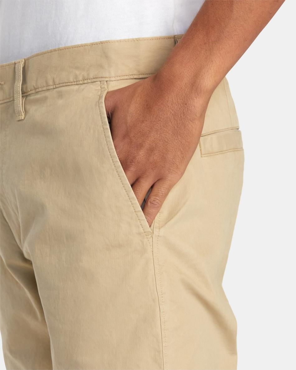 Khaki Rvca Daggers Chino Men's Pants | LUSTR63233
