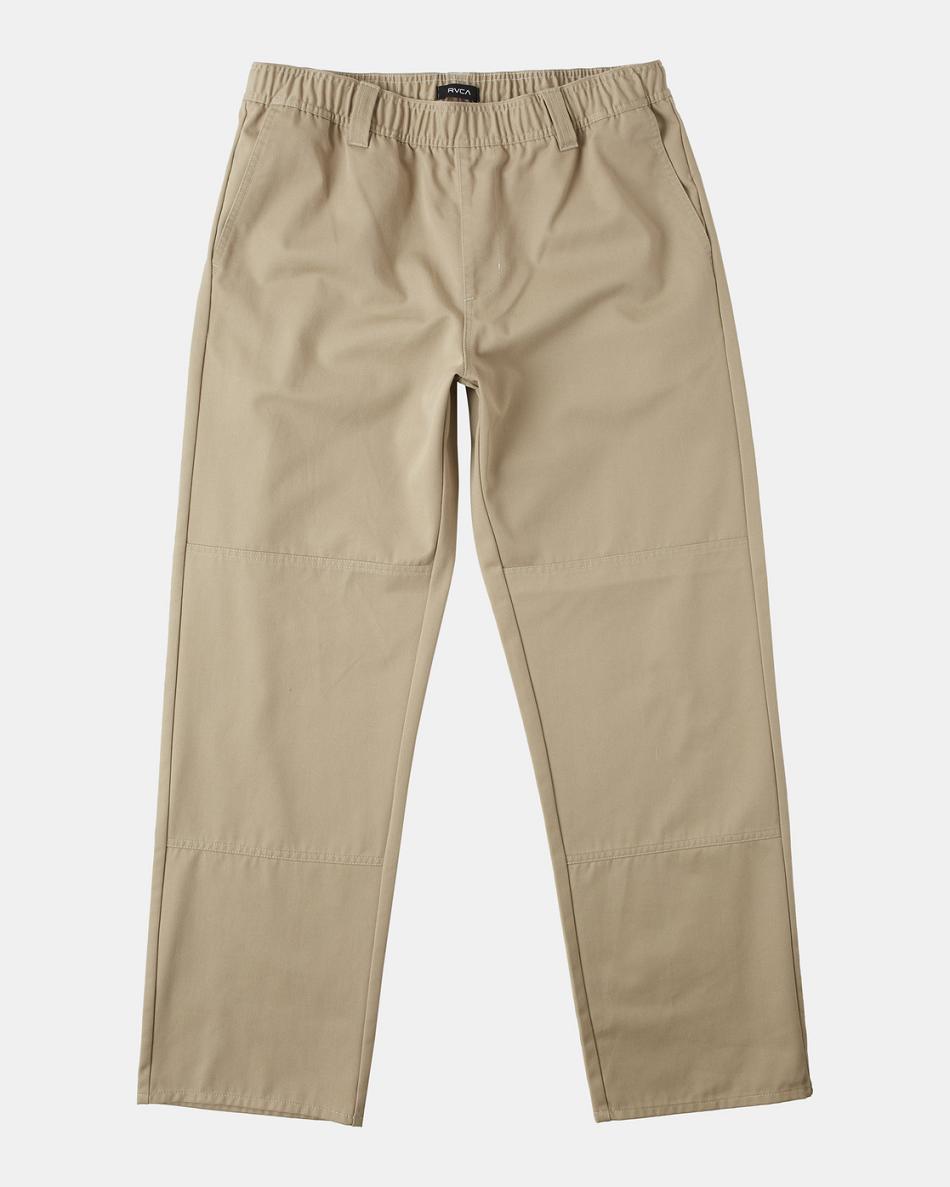 Khaki Rvca Recession Collection Americana Elasticized Men\'s Pants | USXBR35299