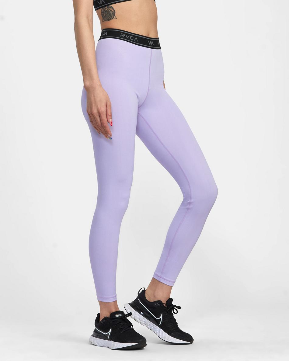 Lavender Rvca Base Workout Women's Pants | AUSWC92332