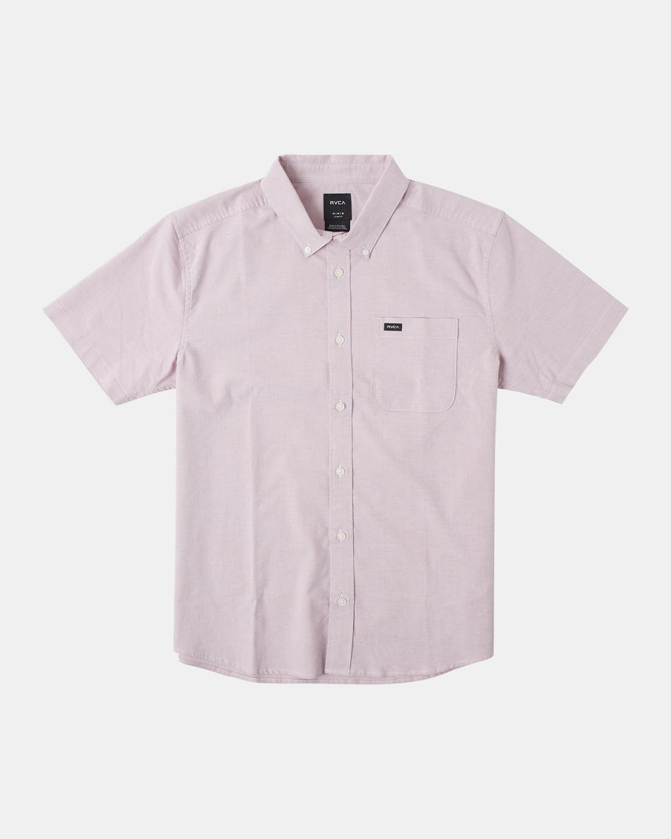 Lavender Rvca Do Stretch Short Sleeve Boys\' Shirts | USEAH45916