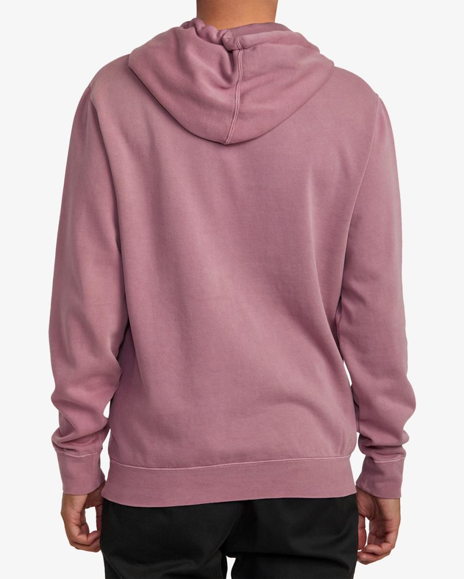 Lavender Rvca Sun Worship Men's Hoodie | PUSQX87578