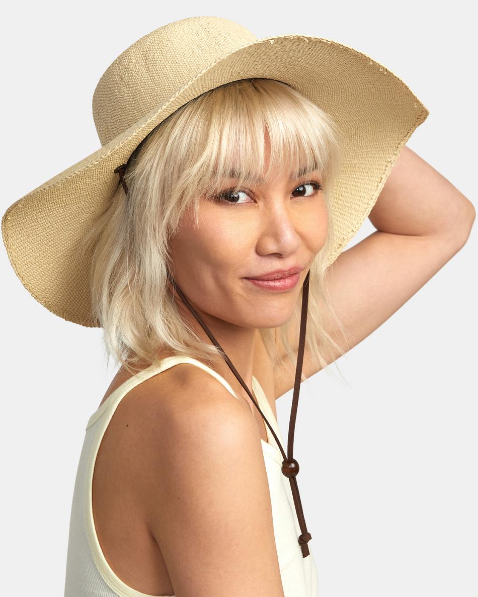 Light Brown Rvca Puerto Straw Women's Hats | EUSVG24010
