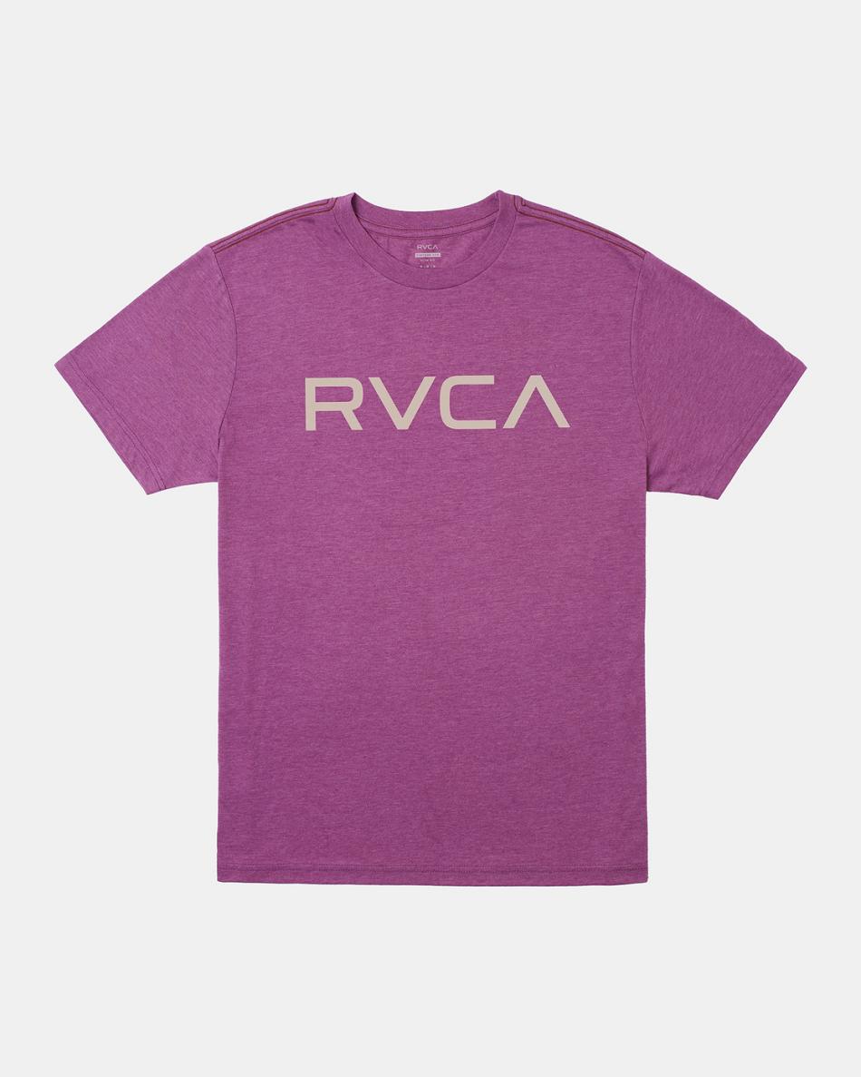 Light Purple Rvca Big RVCA Tee Men\'s Short Sleeve | YUSVQ81891